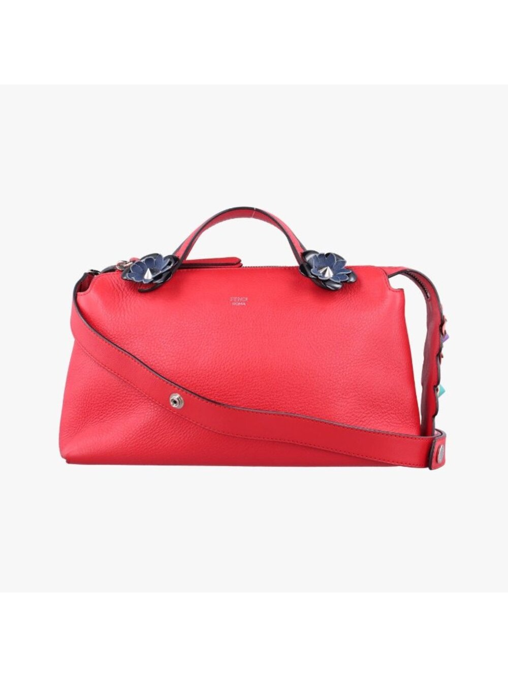 Fendi by the Way Red Leather Shoulder Bag